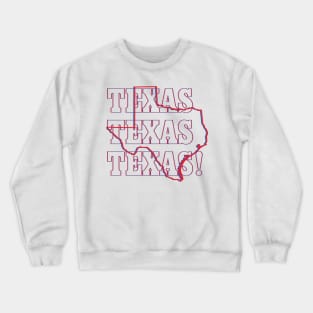 Texas State Map & Label Crewneck Sweatshirt